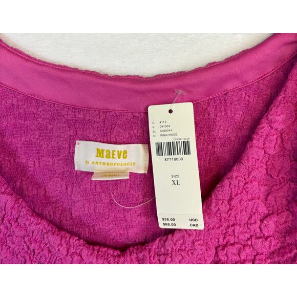 Maeve by Anthropologie Socialite Popcorn Tee Size XL Pink - Picture 11 of 12